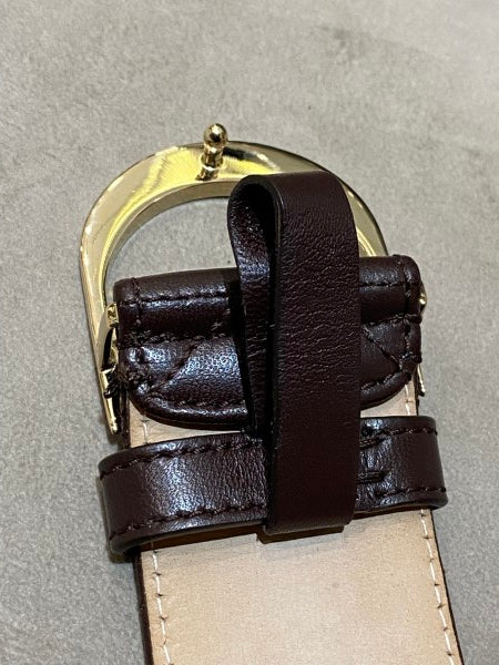 Christian Dior Brown Cannage Belt