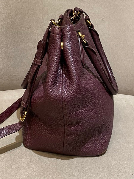 Prada Burgundy Vitello Daino Bag