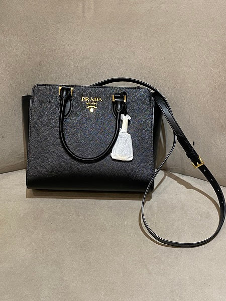 Prada Black Top Handle Tote Bag