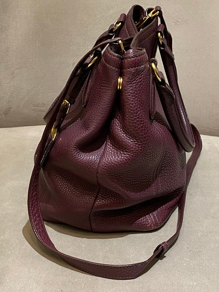 Prada Burgundy Vitello Daino Bag