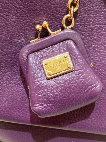 Dolce & Gabbana Purple Sicily Large Bag