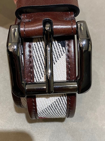 Burberry Brown House Check Belt 40