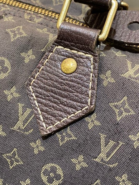 Louis Vuitton Brown Monogram Linen Speedy 30 Bag