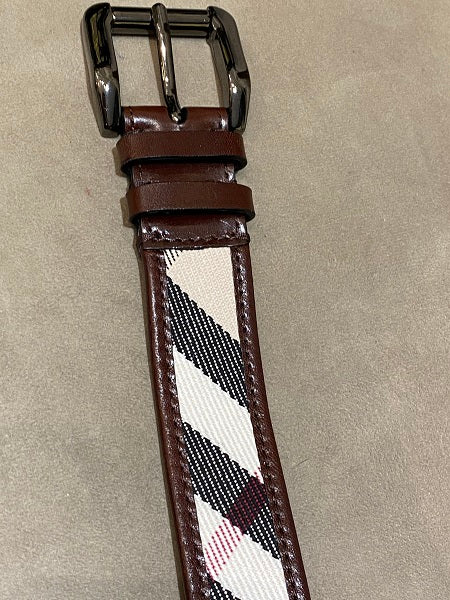 Burberry Brown House Check Belt 40