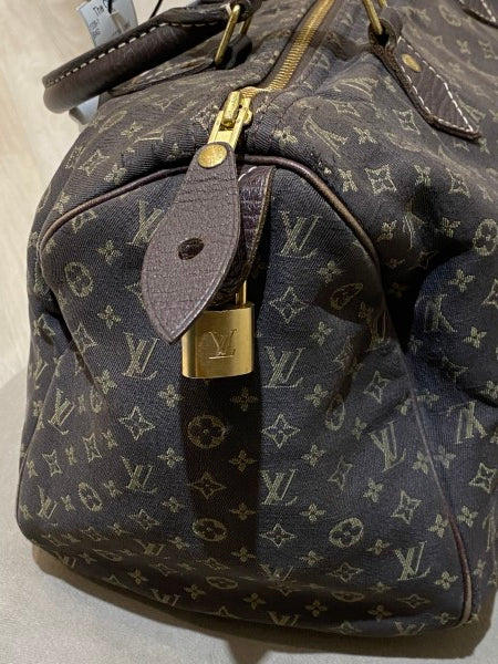 Louis Vuitton Brown Monogram Linen Speedy 30 Bag