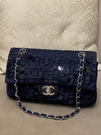 Chanel Navy Blue Classic Double Flap Small Bag