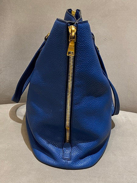 Prada Blue Vitello Daino Bag