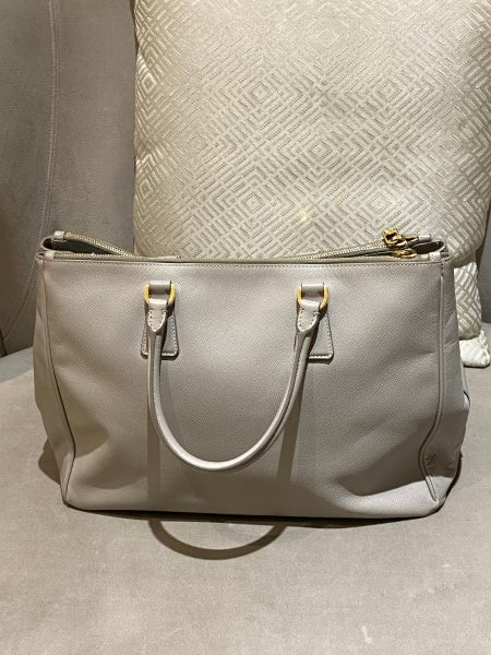 Prada Grey Galleria Large Tote Bag