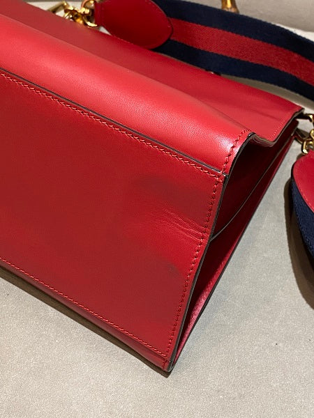 Gucci Red Bamboo Two Way Bag