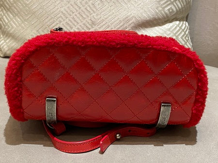 Chanel Red Quilted Classic Mountain Backpack Bag