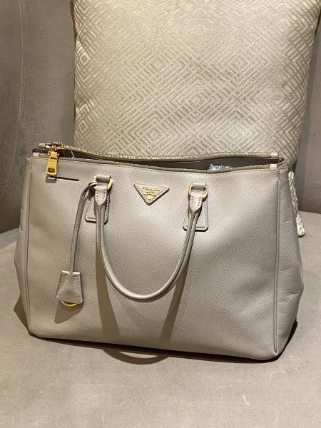 Prada Grey Galleria Large Tote Bag