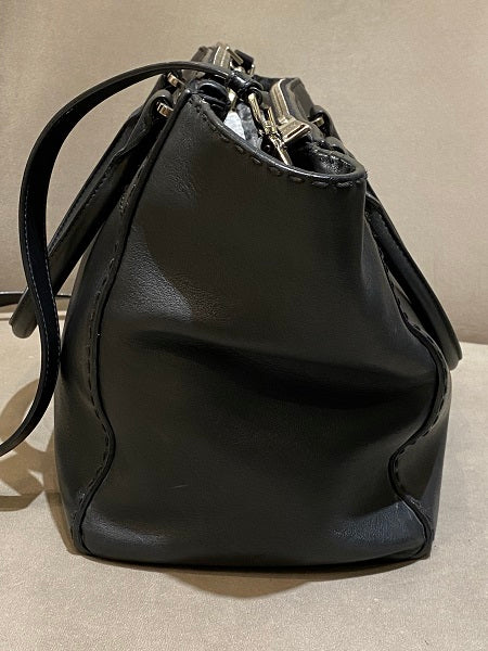 Prada Black Twin Pocket Tote Stitched City Bag