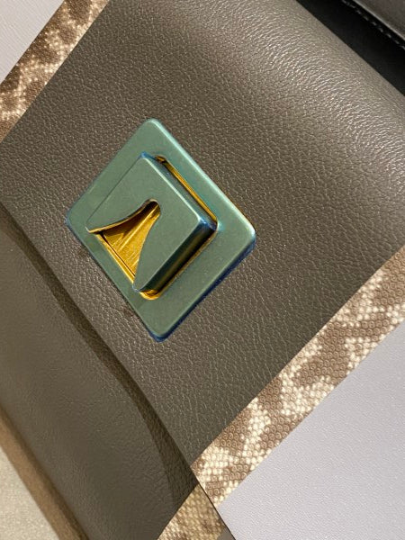 Valentino Bicolor V Ring Shoulder Bag