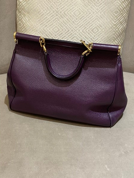 Dolce & Gabbana Purple Sicily Large Bag