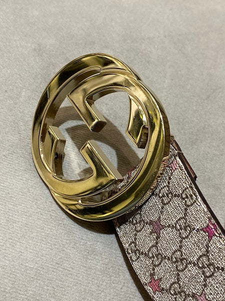 Gucci Multicolor GG Monogram Supreme Star Print Belt 38