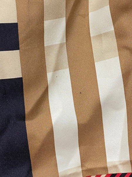 Burberry Tricolor Silk Square Scarf