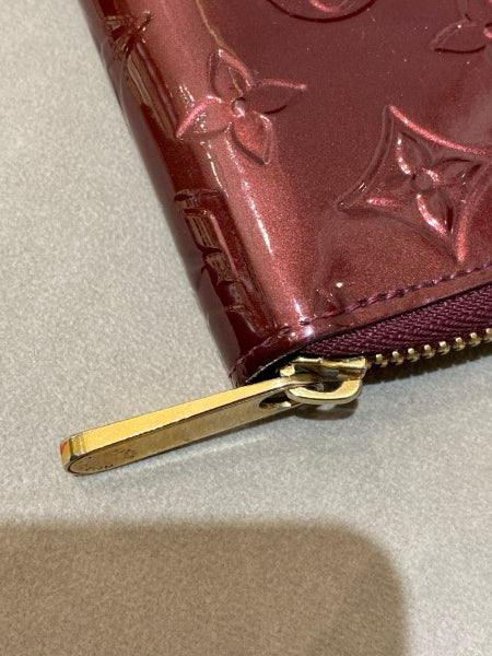 Louis Vuitton Burgundy Monogram Vernis Zippy Wallet