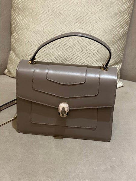 Bvlgari Beige Cafe Serpenti Top Handle Bag