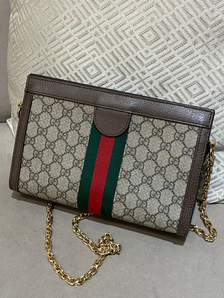 Gucci Bicolor GG Ophidia Chain Bag