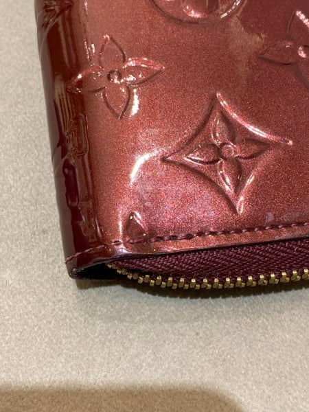 Louis Vuitton Burgundy Monogram Vernis Zippy Wallet