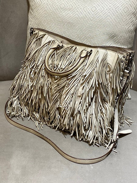 Prada Beige Fringe Tote Bag