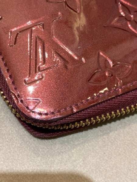 Louis Vuitton Burgundy Monogram Vernis Zippy Wallet