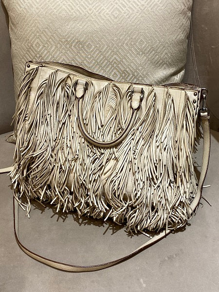 Prada Beige Fringe Tote Bag