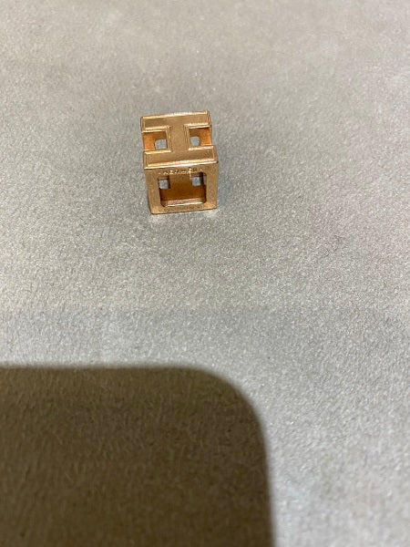 Hermes Black H Cube Pendant