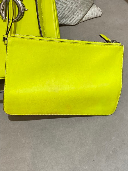 Christian Dior Neon Green Diorissimo Medium Bag