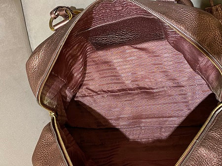 Prada Metallic Rose Tote Bag