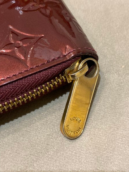 Louis Vuitton Burgundy Monogram Vernis Zippy Wallet