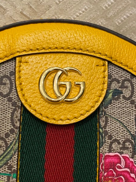 Gucci Multicolor GG Supreme Round Flora Ophidia Crossbody Bag