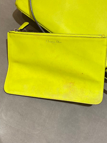 Christian Dior Neon Green Diorissimo Medium Bag