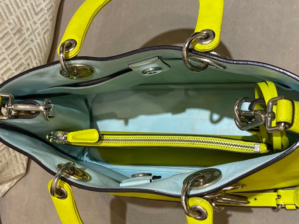 Christian Dior Neon Green Diorissimo Medium Bag