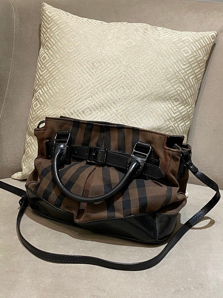 Burberry Bicolor Haymarket Bag