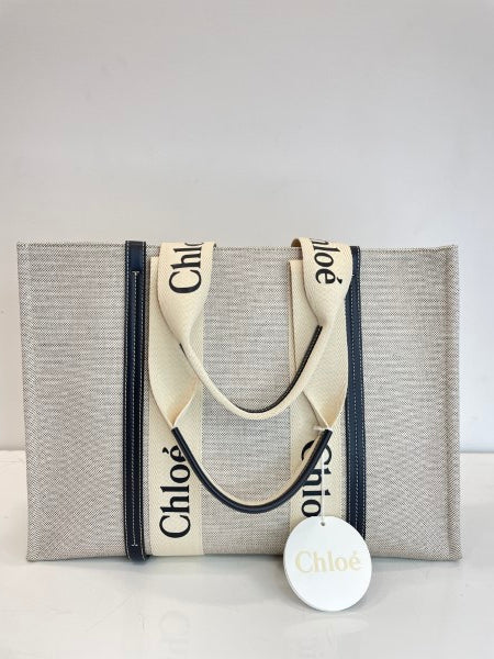 Chloe Bicolor Tote Woody Large Bag