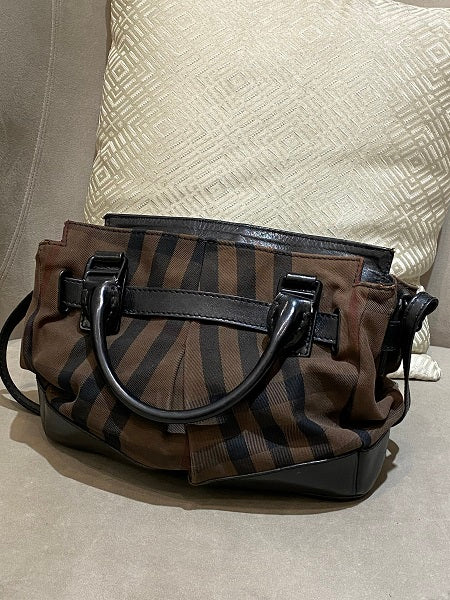 Burberry Bicolor Haymarket Bag