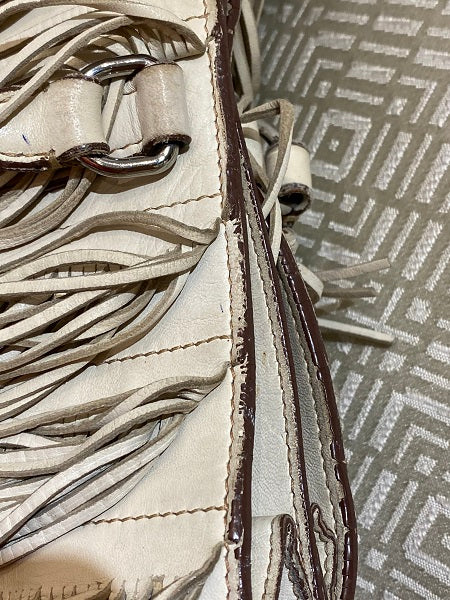 Prada Beige Fringe Tote Bag