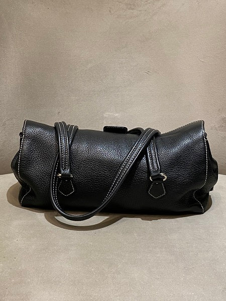 Prada Black Easy Vitello Satchel Bag