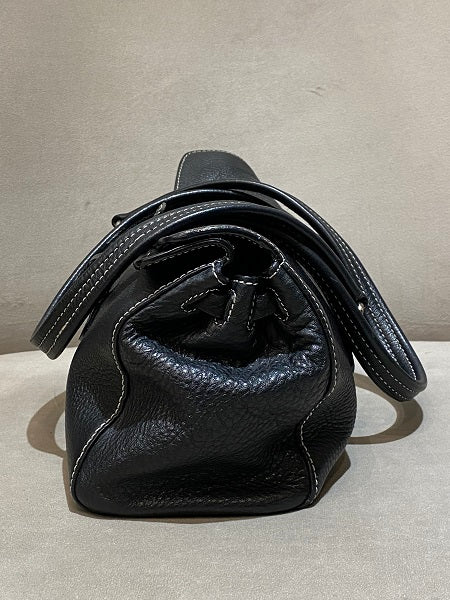 Prada Black Easy Vitello Satchel Bag