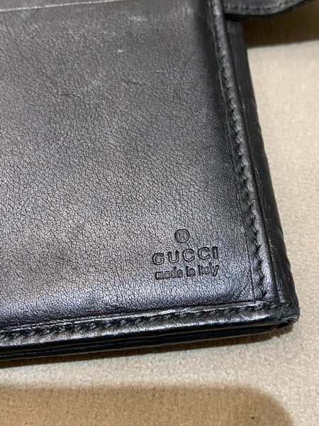 Gucci Black GG Guccissima Continental Wallet