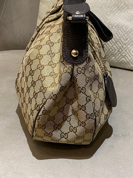 Gucci Ebony GG Canvas Sukey Hobo Bag