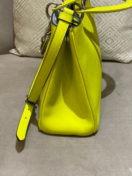 Christian Dior Neon Green Diorissimo Medium Bag