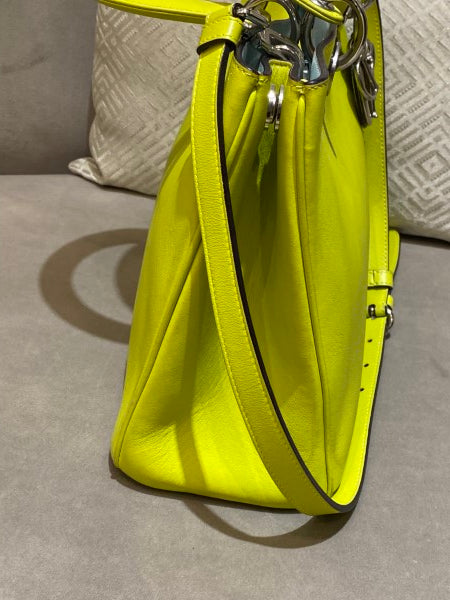 Christian Dior Neon Green Diorissimo Medium Bag