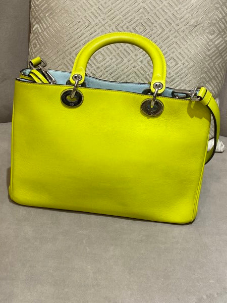 Christian Dior Neon Green Diorissimo Medium Bag