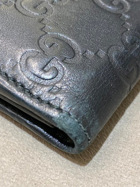 Gucci Black GG Guccissima Continental Wallet