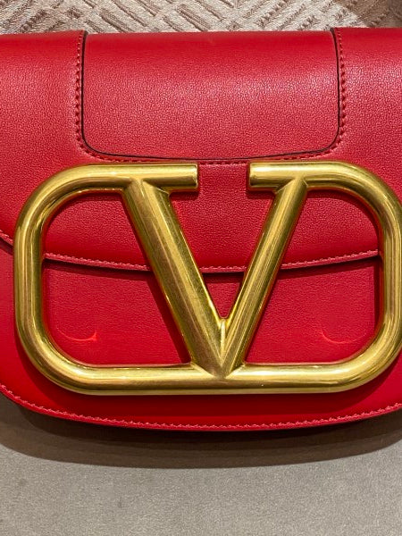 Valentino Red Super V Top Handle Bag