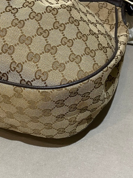 Gucci Ebony GG Canvas Sukey Hobo Bag