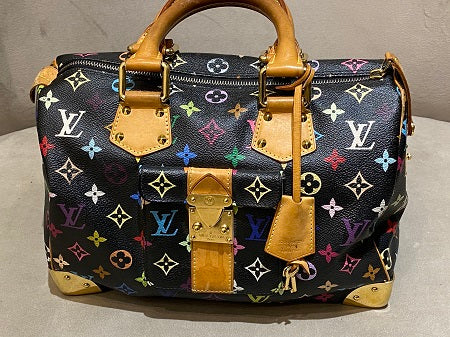 Louis Vuitton Monogram Multicolor Black Speedy Bag