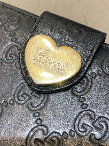 Gucci Black GG Guccissima Continental Wallet